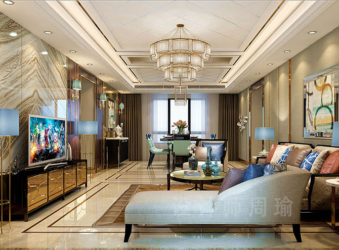 上床淫水视频世纪江尚三室两厅168平装修设计效果欣赏